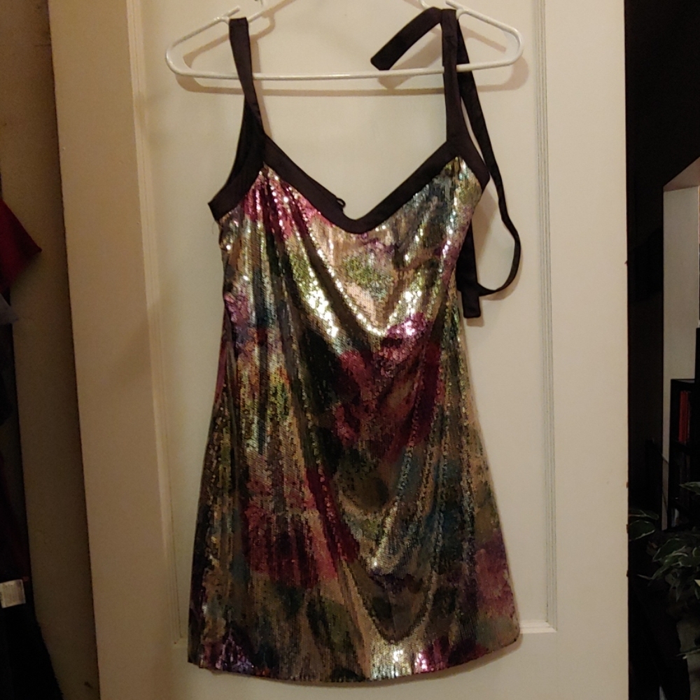 XOXO floral sequin minidress